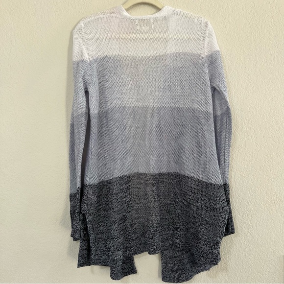 Christian Siriano New York 100% Linen Cardigan Ombré - Picture 8 of 8